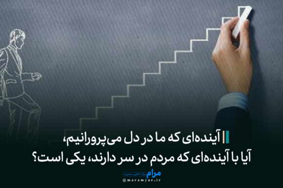 عکس نوشت| آینده‌ای که ما در دل می‌پرورانیم، آیا با آینده‌ای که مردم در سر دارند، یکی است؟